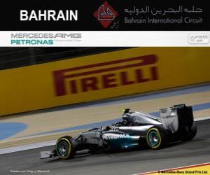 yapboz Nico Rosberg - Mercedes - 2014 Bahreyn Grand Prix, sınıflandırılmış 2º